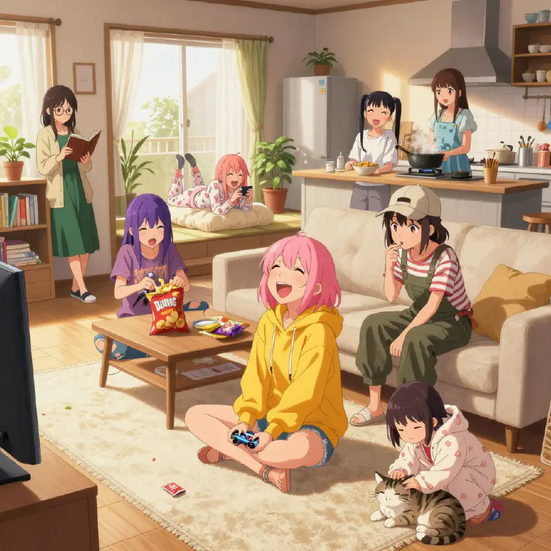 Hybrid Anime x Real Living-Room Party