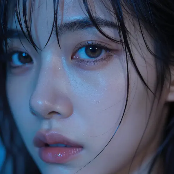 冷調電影感特寫 (Cinematic Cool-Toned Close-up)