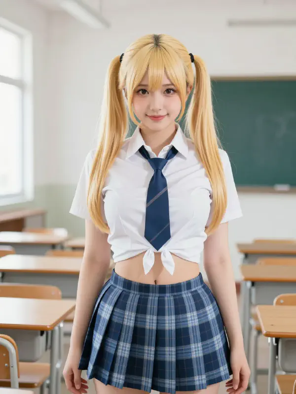 日本辣妹學生風格肖像