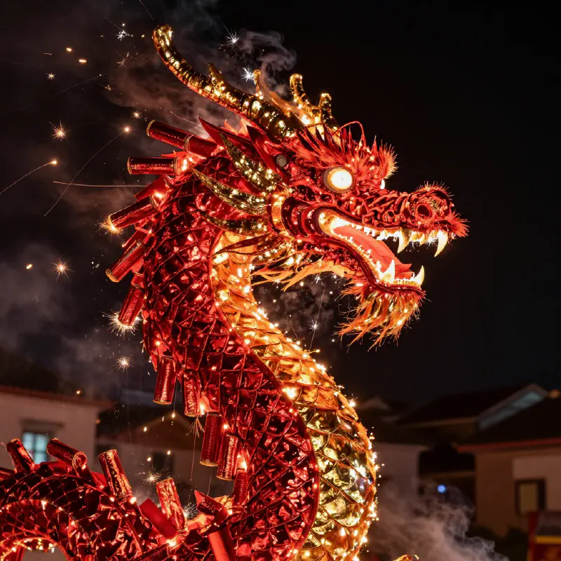 Macro Pyrotechnic Dragon