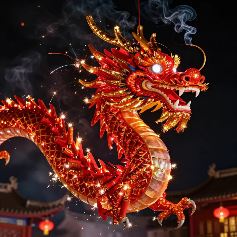 Bullet-Time Firecracker Dragon