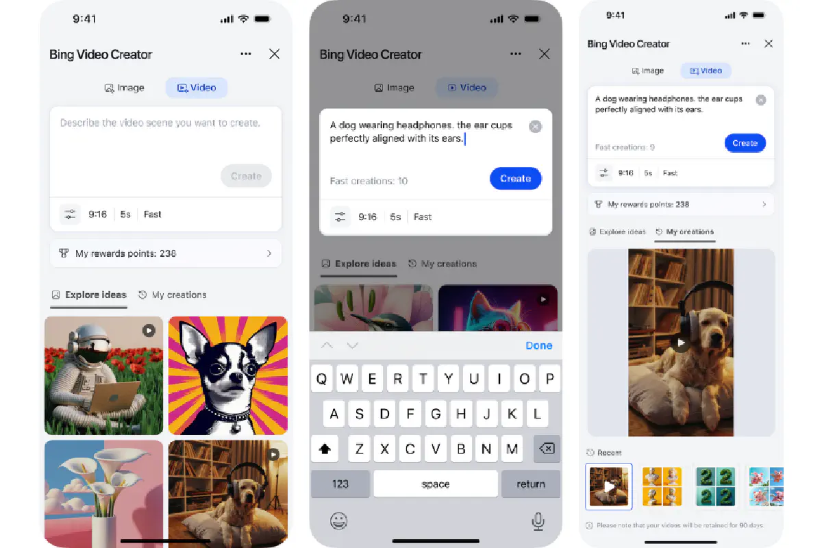 文章 微軟 Bing App 免費支援 Sora AI 影片生成，無需 ChatGPT 訂閱即可免費使用 的特色圖片