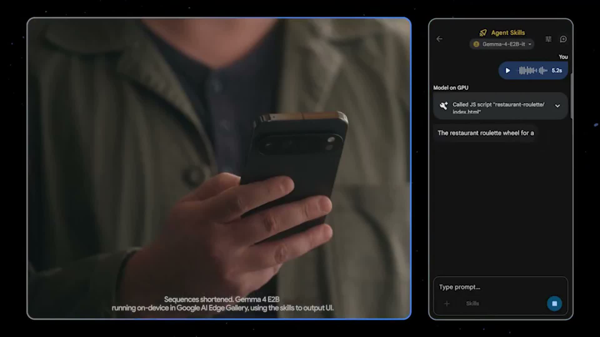 Google Gemma 4 支援原生語音與影片多模態輸入畫面
