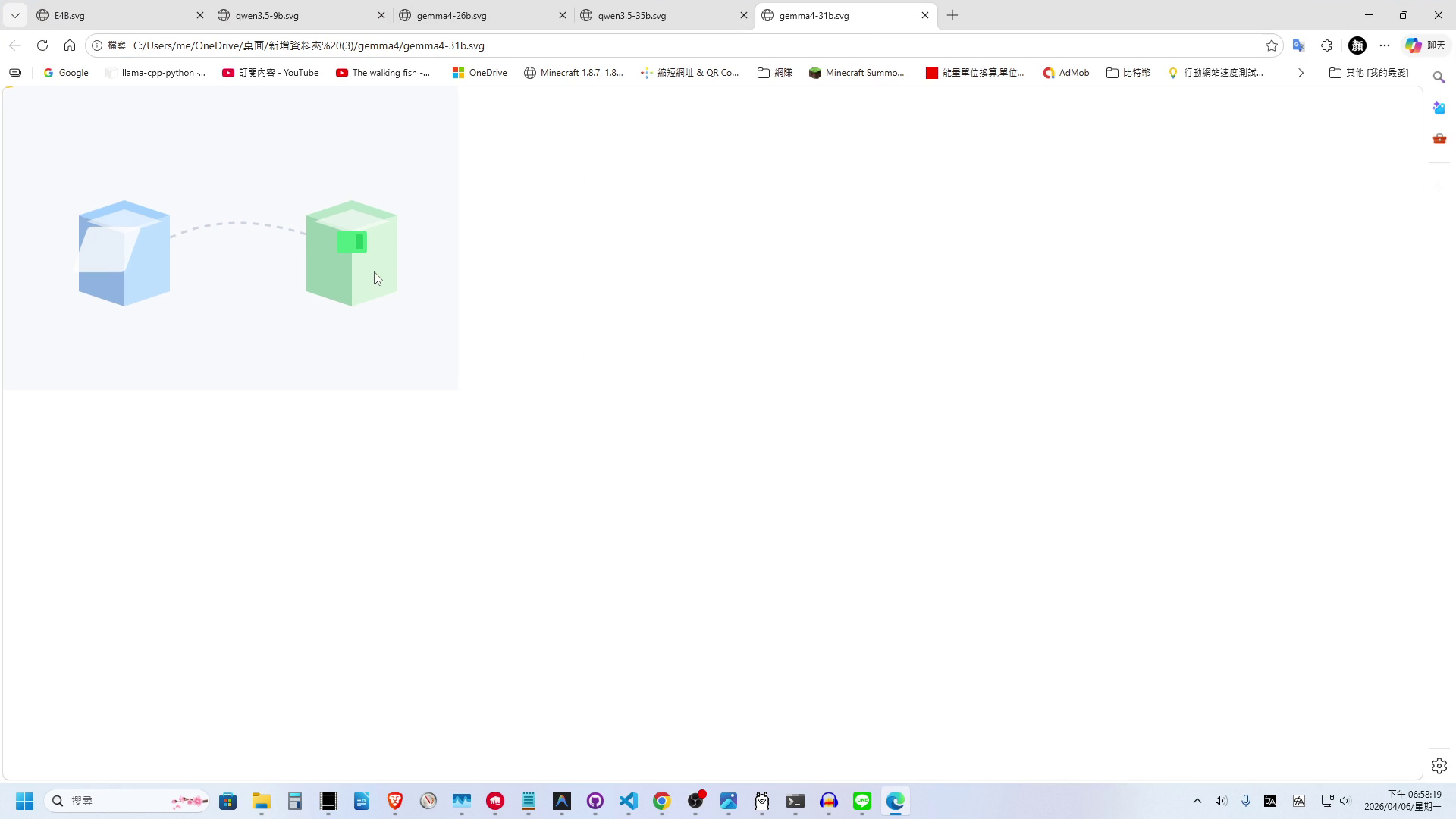 Gemma 4 31B 生成的 SVG 抽象畫