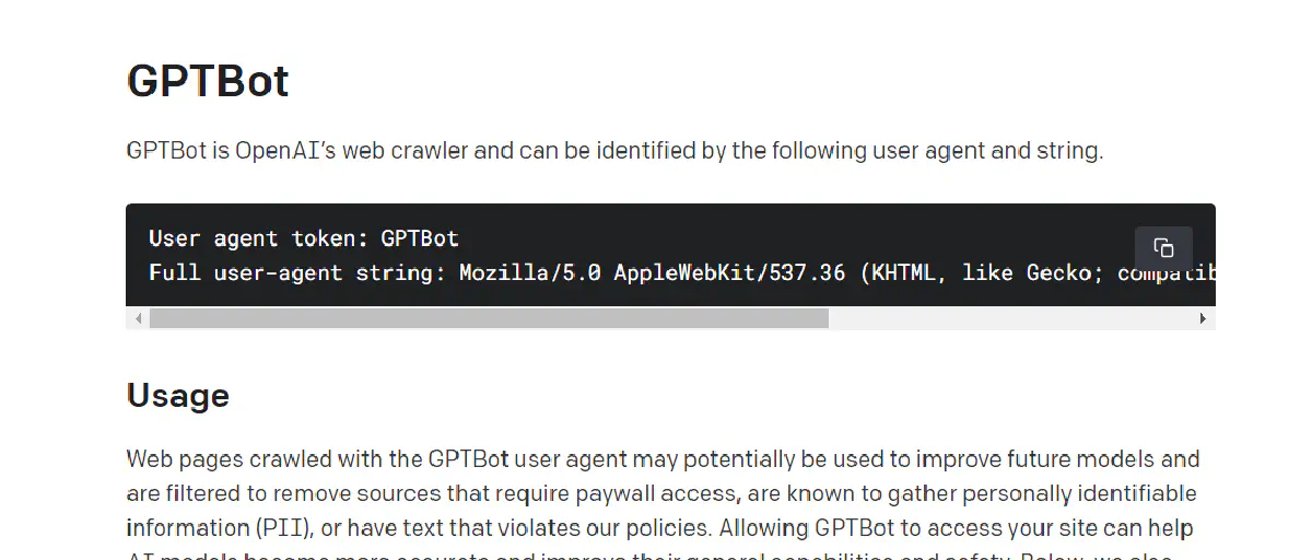 文章 OpenAI公開「官方爬蟲」GPTBot｜宣告未來 GPT-5 等模型　可能會使用網路資料來訓練！！！ 的特色圖片