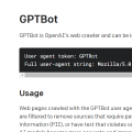OpenAI公開「官方爬蟲」GPTBot｜宣告未來 GPT-5 等模型　可能會使用網路資料來訓練！！！