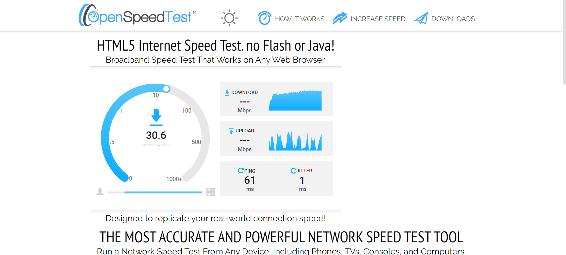 OpenSpeedTest 官網