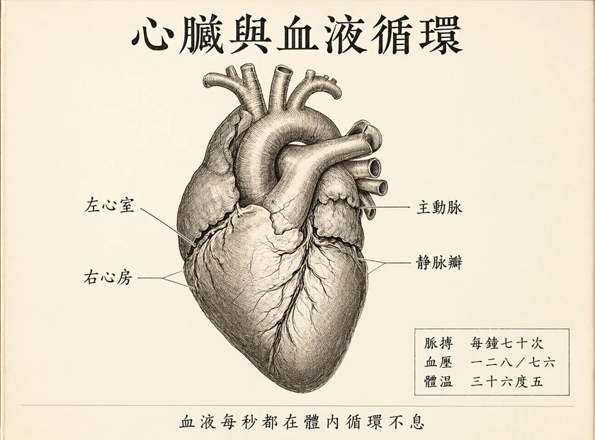 TC4_heart · 解剖圖標註（心臟與血液循環全組）