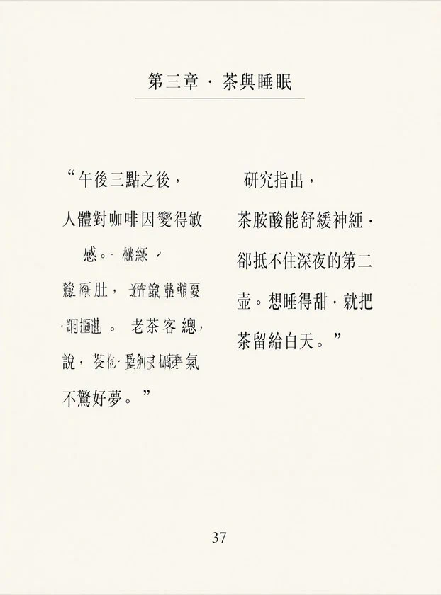 TC9_sleep_zh · 雙欄書籍內頁（第三章·茶與睡眠）