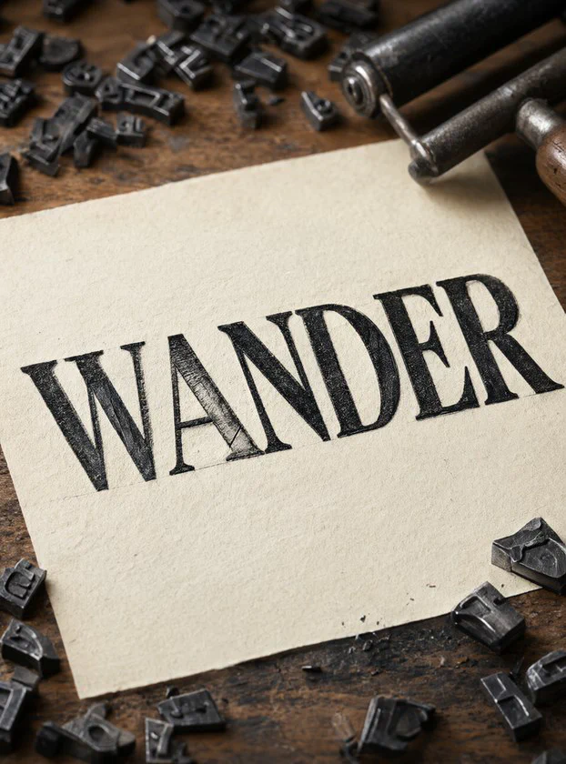 TE5_woodtype · 木活字slab serif（WANDER）