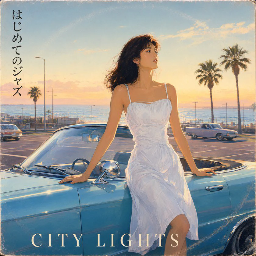 TJ2_jpop_cover · 直排假名+襯線英文（はじめてのジャズ／CITY LIGHTS）