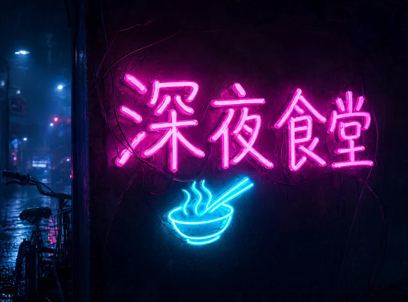 TZ3_neon_sign · 圓管霓虹（深夜食堂）