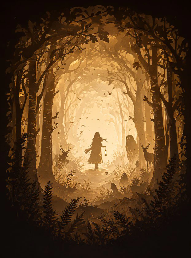 X7_papercut_forest