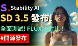 Featured image of post Stable Diffusion 3.5 發布！完整測試使用與 FLUX.1 dev 對比！免費線上、本機使用教學！